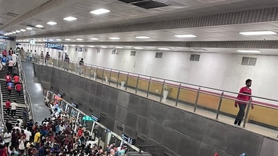 BMRCL received a threatening email from an anonymous sender stating he would detonate a metro station in Bengaluru if his ex-wife faced harassment from staff. (X/BengaluruMetroUpdates) BMRCL received a threatening email from an anonymous sender stating he would detonate a metro station in Bengaluru if his ex-wife faced harassment from staff. (X/BengaluruMetroUpdates)