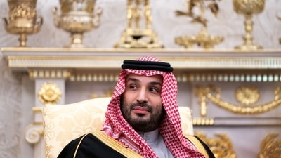 Mohammed bin Salman, Saudi Arabia's crown prince, during a meeting with US President Donald Trump, not pictured, in the Oval Office of the White House in Washington, DC, US, on Tuesday, Nov. 18, 2025 (Bloomberg)