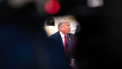 Before signing an executive order to close the department of education, Trump said, "We're going to be returning education, very simply, back to the states where it belongs." (Bloomberg) Before signing an executive order to close the department of education, Trump said, "We're going to be returning education, very simply, back to the states where it belongs." (Bloomberg)