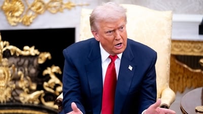 President Donald Trump responded to the reporter and said that it is not the question on Epstein that he minds, but it is the reporter's "attitude". (Bloomberg) President Donald Trump responded to the reporter and said that it is not the question on Epstein that he minds, but it is the reporter's "attitude". (Bloomberg)