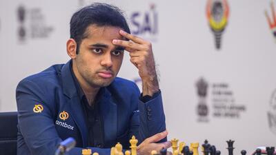World No.6 Arjun Erigaisi drew with GM Wei Yi in the quarter-final at the FIDE Chess World Cup in Goa. (Michal Walusza/FIDE) World No.6 Arjun Erigaisi drew with GM Wei Yi in the quarter-final at the FIDE Chess World Cup in Goa. (Michal Walusza/FIDE)