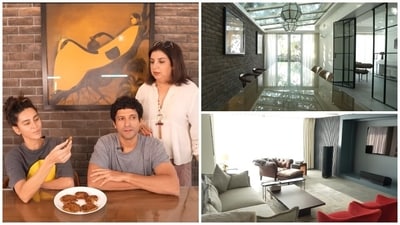 Farah Khan gave a home tour of Farhan Akhtar and Shibani Dandekar's Bandra home. Farah Khan gave a home tour of Farhan Akhtar and Shibani Dandekar's Bandra home.