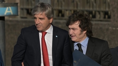 Argentine Economy Minister Luis Caputo and President Javier Milei Argentine Economy Minister Luis Caputo and President Javier Milei