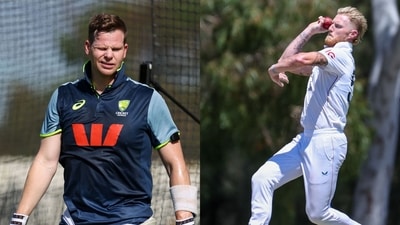 Steve Smith and Ben Stokes. (AFP) Steve Smith and Ben Stokes. (AFP)