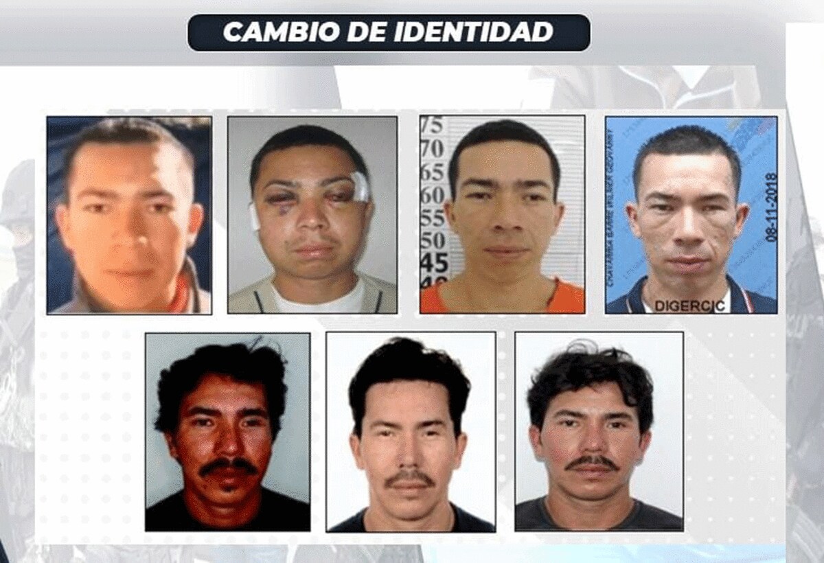 Wilmer Chavarria mug shots over the years, from the X account of the Ecuadorean national police commander.