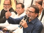 Jan Suraaj Party founder Prashant Kishore addressing a press conference at party office in Patna, Bihar after party's flop show in the Bihar assembly polls.  