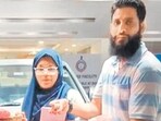 Dr Muzammil and Dr Shaheen Shahid buying a Brezza in Faridabad on September 25.
