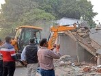 Only six marla officially belonged to the shrine, Nau Gaza Peer, while an illegal structure had come up on nine marlas. (Sant Arora/HT)