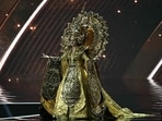 Miss India Manika Vishwakarma walks on stage.(AFP)