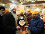 Arvind Kejriwal at the Kirtan Darbar held in Srinagar to mark the 350th martyrdom anniversary of Guru Tegh Bahadur. Arvind Kejriwal at the Kirtan Darbar held in Srinagar to mark the 350th martyrdom anniversary of Guru Tegh Bahadur.