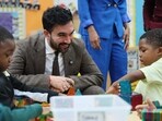 New York City Mayor-elect Zohran Mamdani interacts with Pre-K students at Friends of Crown Heights Education Center. New York City Mayor-elect Zohran Mamdani interacts with Pre-K students at Friends of Crown Heights Education Center.