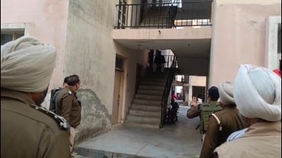 An ex-serviceman, Gurpreet Singh (43), who was employed as a jail security guard, shot himself dead with a service weapon, AK-47, amid high drama in Gurdaspur early on Wednesday, hours after killing his wife, Akwinder Kaur (40) and mother-in-law Gurjit Kaur (65) over a longstanding marital dispute. An ex-serviceman, Gurpreet Singh (43), who was employed as a jail security guard, shot himself dead with a service weapon, AK-47, amid high drama in Gurdaspur early on Wednesday, hours after killing his wife, Akwinder Kaur (40) and mother-in-law Gurjit Kaur (65) over a longstanding marital dispute.