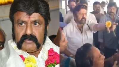 A video of Balakrishna yelling at a fan at Vizag airport is doing the rounds online. A video of Balakrishna yelling at a fan at Vizag airport is doing the rounds online.