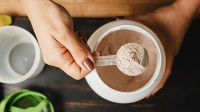Whey protein: Your simple solution for lean muscles and fitness. (Adobe ) Whey protein: Your simple solution for lean muscles and fitness. (Adobe )