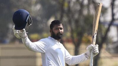 Karnataka's Ravichandran Smaran. (PTI) Karnataka's Ravichandran Smaran. (PTI)