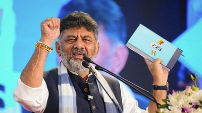 Karnataka Deputy CM DK Shivakumar has hinted at quitting as state Congress chief. (PTI) Karnataka Deputy CM DK Shivakumar has hinted at quitting as state Congress chief. (PTI)