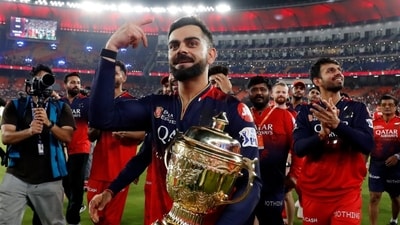 Virat Kohli with the IPL trophy after RCB defeated Punjab Kings in the final on Tuesday (ANI) Virat Kohli with the IPL trophy after RCB defeated Punjab Kings in the final on Tuesday (ANI)