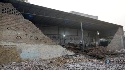 The FIR, registered at Sahibabad police station on Wednesday, was filed under the BNS section 106 (causing death by rash and negligent acts) against Rahul Singh, owner of the warehouse firm, officials said. (HT Photos) The FIR, registered at Sahibabad police station on Wednesday, was filed under the BNS section 106 (causing death by rash and negligent acts) against Rahul Singh, owner of the warehouse firm, officials said. (HT Photos)