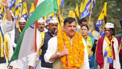 AAP MP Sanjay Singh interacts with residents during the ‘Rozgar Do, Samajik Nyay Do’ yatra on the Sultanpur–Amethi route. AAP MP Sanjay Singh interacts with residents during the ‘Rozgar Do, Samajik Nyay Do’ yatra on the Sultanpur–Amethi route.