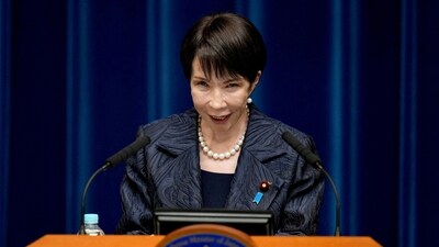 Japan's new Prime Minister Sanae Takaichi speaks during a press conference at the prime minister's office, in Tokyo (REUTERS/File)