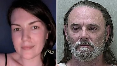 Who was Sonia Exelby (L)? Suicidal UK woman beaten, killed by Dwain Hall (R) in Florida (uk.violentartist/Instagram, Marion County Sheriff)
