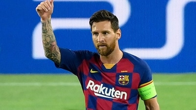 Lionel Messi returned to Camp Nou ahead of the stadium's re-opening to the public. (Getty Images) Lionel Messi returned to Camp Nou ahead of the stadium's re-opening to the public. (Getty Images)