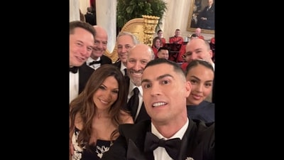 South African entrepreneur David Sacks shared the selfie on X, with the caption, “Great night!” (X/@DavidSacks) South African entrepreneur David Sacks shared the selfie on X, with the caption, “Great night!” (X/@DavidSacks)