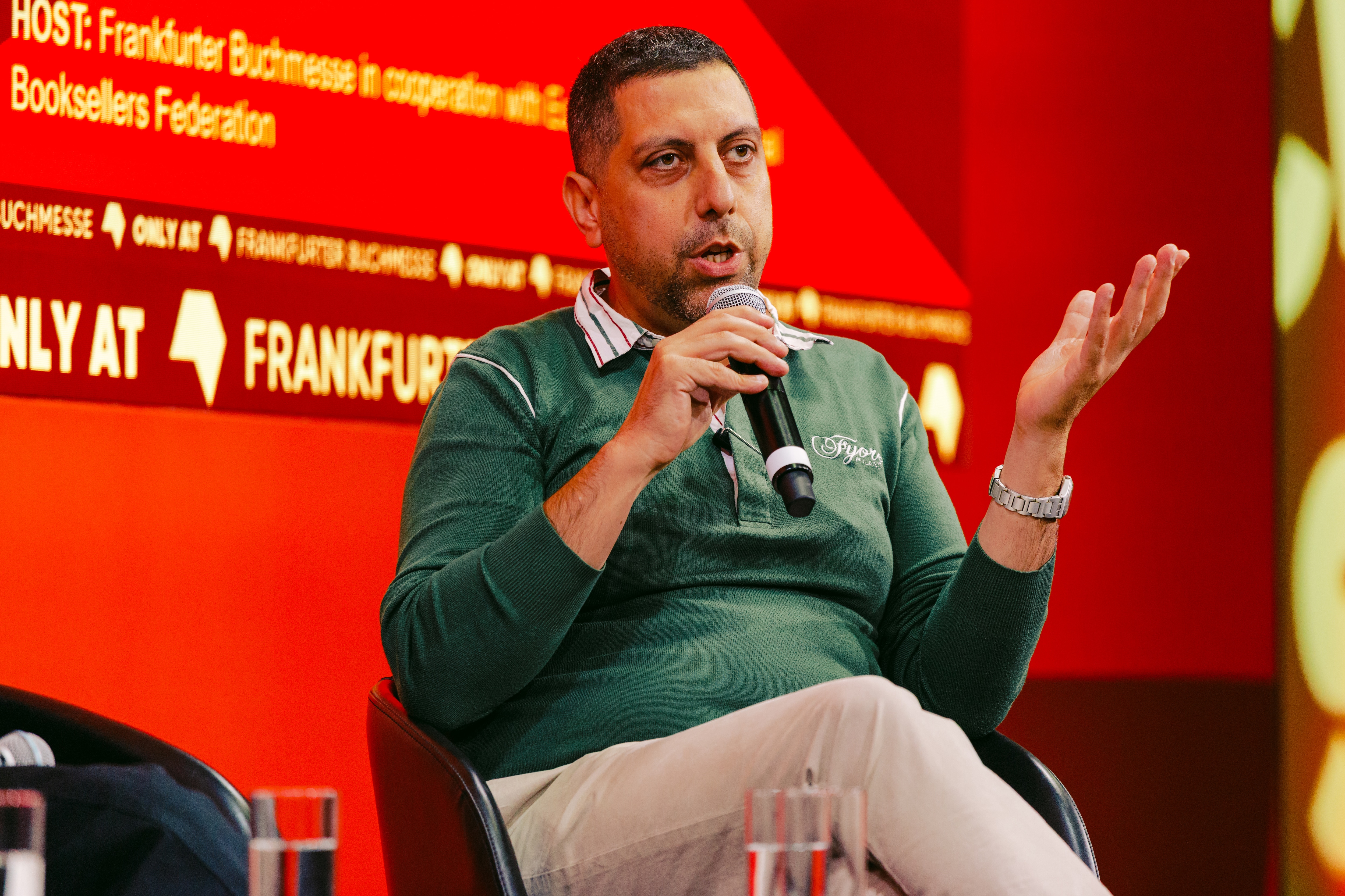 Mahmoud Muni at the Frankfurt Book Fair (Gian-Luca Heiser / Frankfurter Buchmesse) Mahmoud Muni at the Frankfurt Book Fair (Gian-Luca Heiser / Frankfurter Buchmesse)