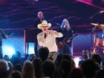 Kenny Chesney paid tribute to songwriter Brett James with the track When the Sun Goes Down at the 59th Annual Country Music Association Awards.(REUTERS)