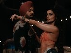Manushi Chhillar featured alongside Diljit Dosanjh in the recently released song Kufar.