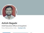 Ashish Bagade listed himself as the CEO of Anysphere on LinkedIn. Ashish Bagade listed himself as the CEO of Anysphere on LinkedIn.