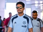 India's captain Shubman Gill arrives in Guwahati ahead of the second Test cricket match against South Africa, at Lokpriya Gopinath Bordoloi International Airport.
