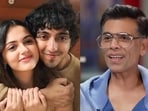 Ahaan Panday, Aneet Padda and Karan Johar Ahaan Panday, Aneet Padda and Karan Johar