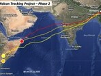 The route taken by the Amur falcons from Manipur.