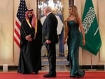 President Donald Trump, first lady Melania Trump and Saudi Arabia's Crown Prince Mohammed bin Salman arrive through the Blue Room for a dinner in the East Room of the White House, Tuesday, Nov. 18, 2025, in Washington. (AP Photo/Alex Brandon) President Donald Trump, first lady Melania Trump and Saudi Arabia's Crown Prince Mohammed bin Salman arrive through the Blue Room for a dinner in the East Room of the White House, Tuesday, Nov. 18, 2025, in Washington. (AP Photo/Alex Brandon)