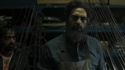 Arjun Rampal in Dhurandhar trailer. Arjun Rampal in Dhurandhar trailer.