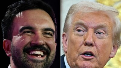 Combination  photo of Zohran Mamdani (L), Donald Trump (R). (AFP)