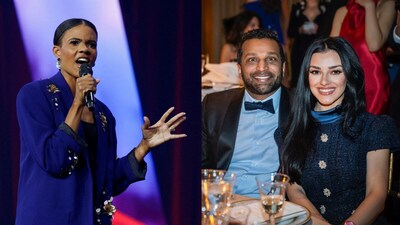 Candace Owens (L) and Kash Patel with his girlfriend, Alexis Wilkins. (File Photos) Candace Owens (L) and Kash Patel with his girlfriend, Alexis Wilkins. (File Photos)