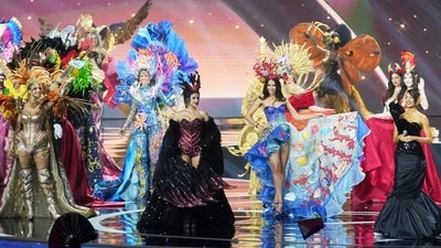 Miss Universe 2025 pageant is facing controversy with the resignation of three judges, including Princess Camilla di Borbone delle Due Sicilie, Omar Harfouch, and Claude Makélélé. (AP) Miss Universe 2025 pageant is facing controversy with the resignation of three judges, including Princess Camilla di Borbone delle Due Sicilie, Omar Harfouch, and Claude Makélélé. (AP)