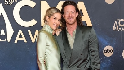 Hayley Stommel and Tyler Hubbard attend the 59th Annual CMA Awards at Music City Center on November 19, 2025 in Nashville, Tennessee. (Getty Images via AFP) Hayley Stommel and Tyler Hubbard attend the 59th Annual CMA Awards at Music City Center on November 19, 2025 in Nashville, Tennessee. (Getty Images via AFP)