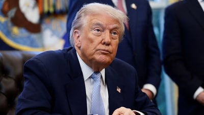 Donald Trump reposted to social media an article about the video, adding his own commentary that it was “really bad, and Dangerous to our Country.” (Reuters)