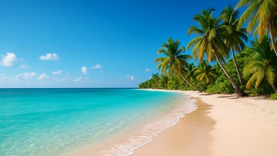 Soft blue water, sunny skies and relaxed coastlines create the perfect setting for a warm January break far from the winter chill. (Ai generated) Soft blue water, sunny skies and relaxed coastlines create the perfect setting for a warm January break far from the winter chill. (Ai generated)