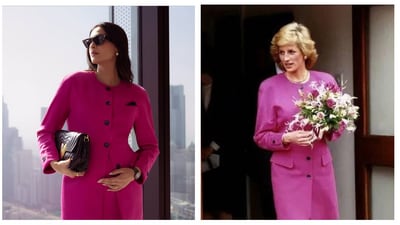 Sonam Kapoor announced her second pregnancy in pictures in a pink outfit that Princess Diana once wore. Sonam Kapoor announced her second pregnancy in pictures in a pink outfit that Princess Diana once wore.