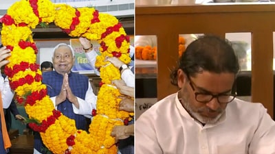 As Nitish Kumar takes oath for 10th term, Prashant Kishor observes silent fast As Nitish Kumar takes oath for 10th term, Prashant Kishor observes silent fast