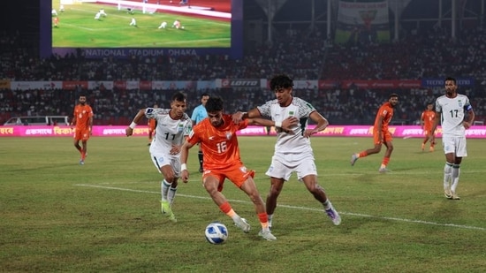India’s 0-1 defeat in Dhaka is their first against Bangladesh in 22 years. (AFC) (HT_PRINT)