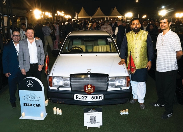 Lakshyaraj Singh Mewar unveiled his father’s newly restored 300D (W124). Lakshyaraj Singh Mewar unveiled his father’s newly restored 300D (W124).