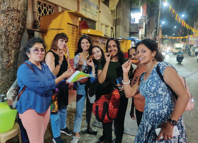 Visitors see a quieter side of Bengaluru’s Chickpet at night. It’s the perfect time to learn about its history. (GULLY TOURS) Visitors see a quieter side of Bengaluru’s Chickpet at night. It’s the perfect time to learn about its history. (GULLY TOURS)
