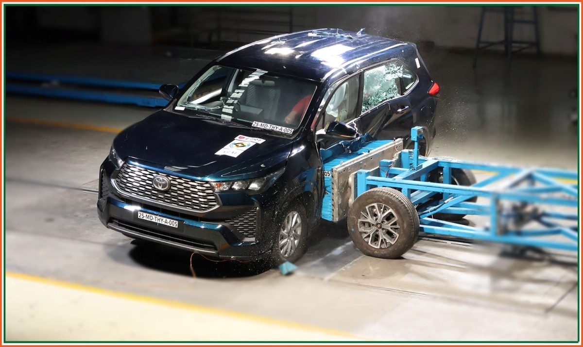 The Innova Hycross is the first MPV to be tested by the Bharat NCAP The Innova Hycross is the first MPV to be tested by the Bharat NCAP