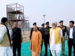 Chief minister Yogi Adityanath at the venue of the upcoming Bharat Scouts and Guides Jamboree in Lucknow. (SOURCED) Chief minister Yogi Adityanath at the venue of the upcoming Bharat Scouts and Guides Jamboree in Lucknow. (SOURCED)