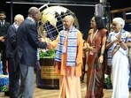 Chief minister Yogi Adityanath attends the 26th International Conference of Chief Justices of the World in Lucknow, on Thursday. (HT Photo) Chief minister Yogi Adityanath attends the 26th International Conference of Chief Justices of the World in Lucknow, on Thursday. (HT Photo)